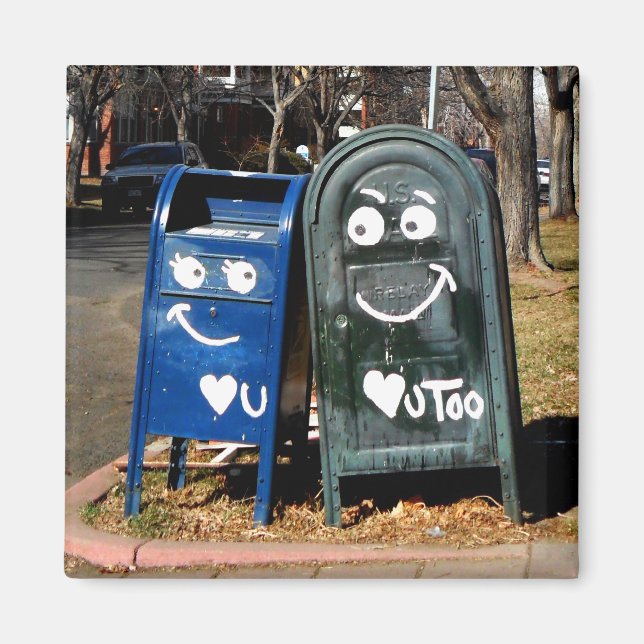 Imã adoro caixas de correio : (Frente)