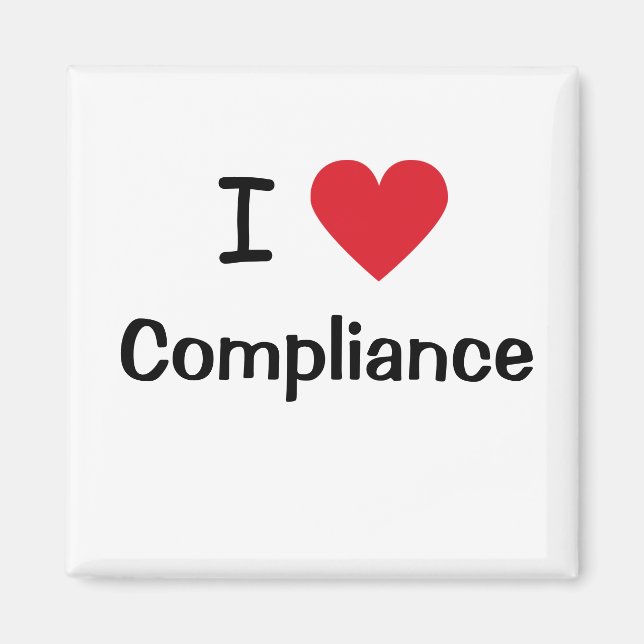 Imã Adoro Conformidade I Heart Compliance Officer Gift (Frente)