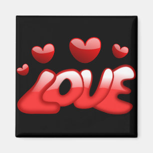 Imã Adoro corações vermelhos