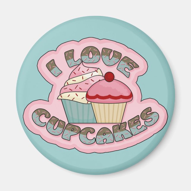 Imã Adoro Cupcakes (Frente)