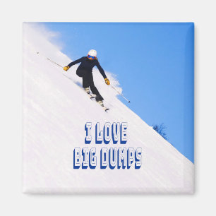 Imã Adoro Descida de esqui de neve grande