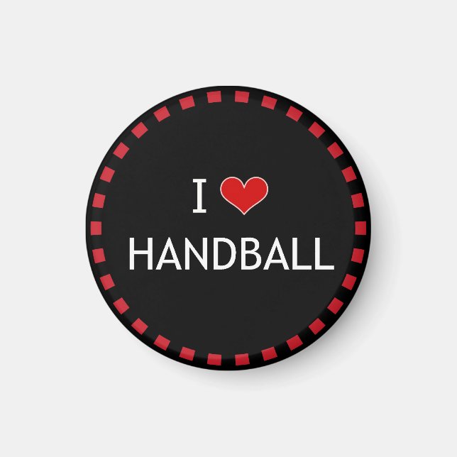 Imã Adoro Handball, quadro vermelho (Frente)