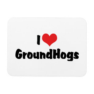 Ímã Adoro "Heart Groundhogs" - Groundhog Lover