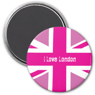 Imã Adoro London Pink Union Jack Magnet