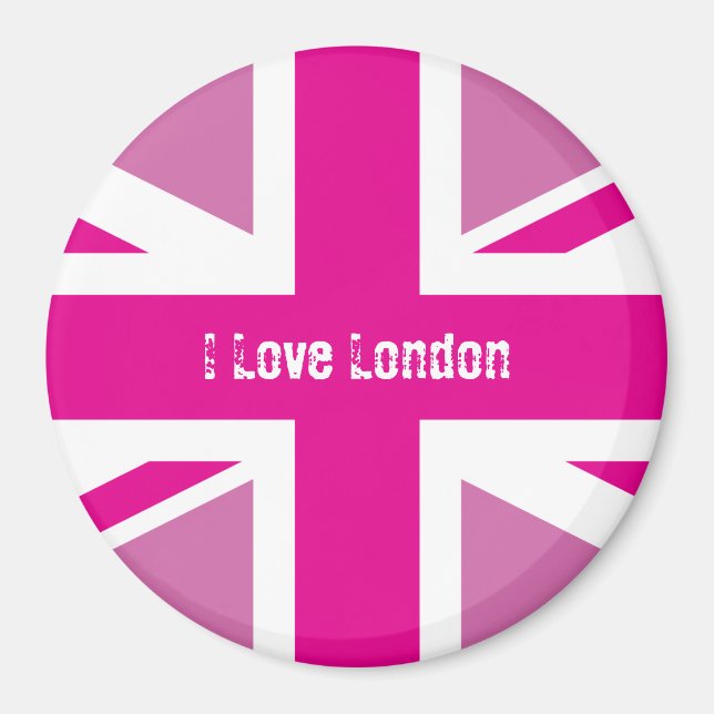 Imã Adoro London Pink Union Jack Magnet (Frente)