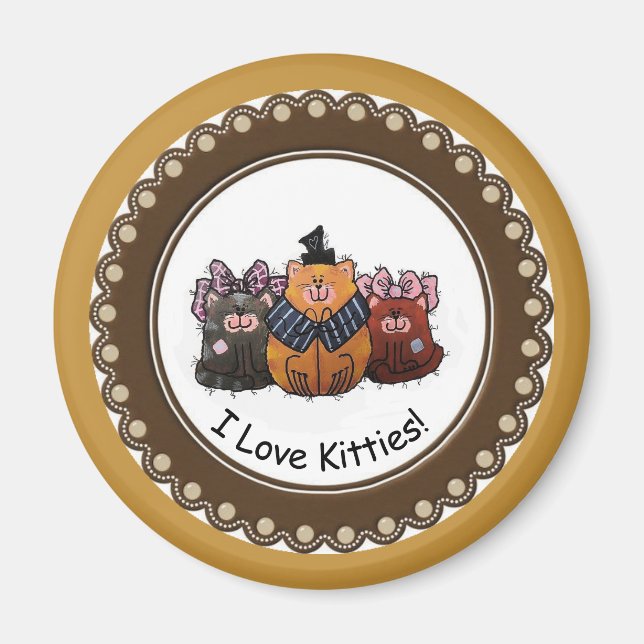 Imã Adoro Magnet Gatinhos (Frente)