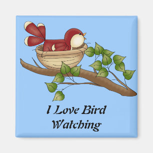 Imã Adoro o Bird a ver ímã