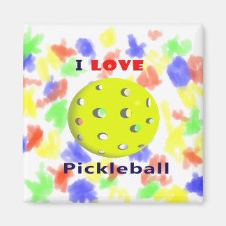 Imã adoro o gráfico picleball vermelho.png