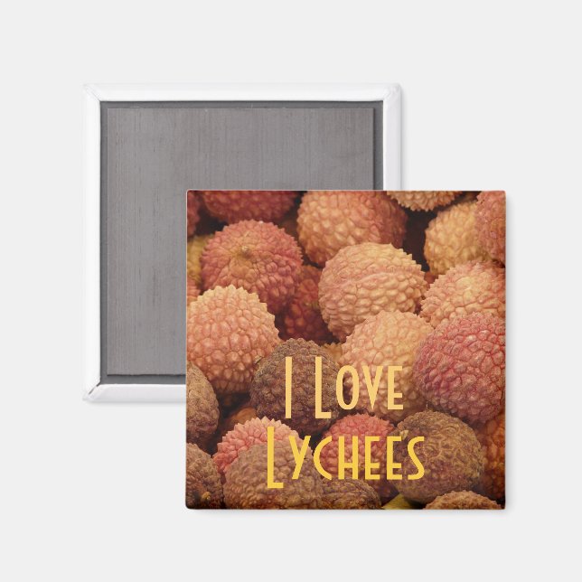 Imã Adoro o Lychees Magnet (Front/Back)