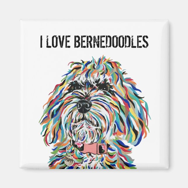 Imã Adoro o Magnet Bernedoodles (Frente)