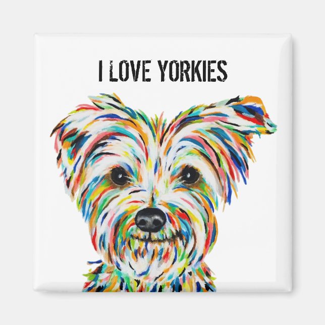 Imã Adoro o Magnet dos Yorkies (Frente)