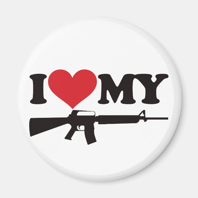Imã Adoro o meu AR15 (Frente)