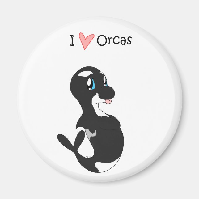 Imã Adoro Orcas Magnet (Frente)
