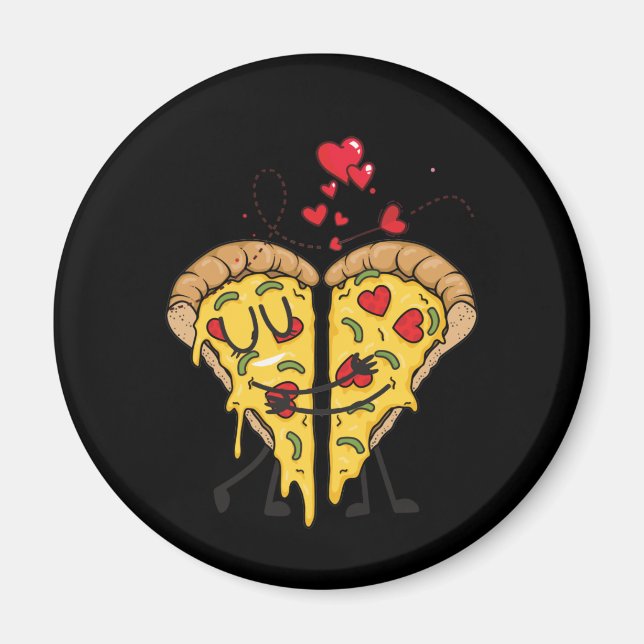 Imã Adoro Pizza Divertida Rápida Comida (Frente)