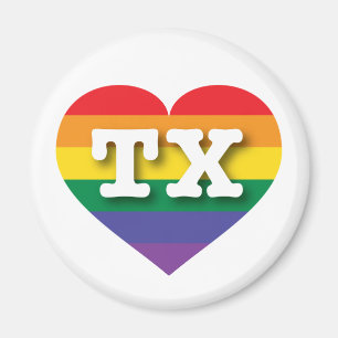 Imã Adoro Texas Rainbow Heart