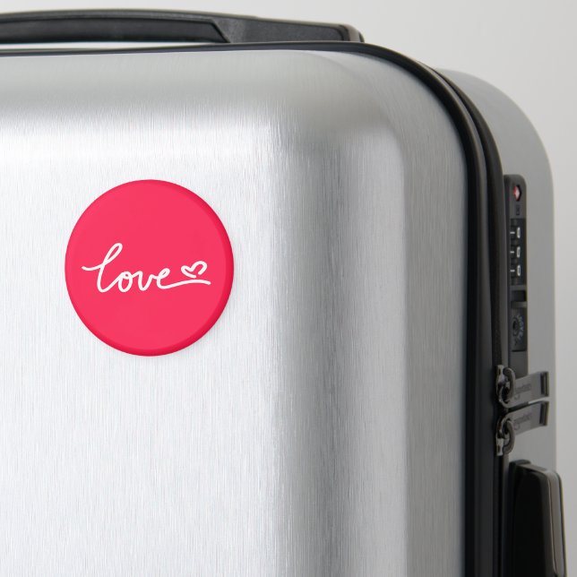 Imã Adoro texto branco a rosa (In Situ (Luggage))