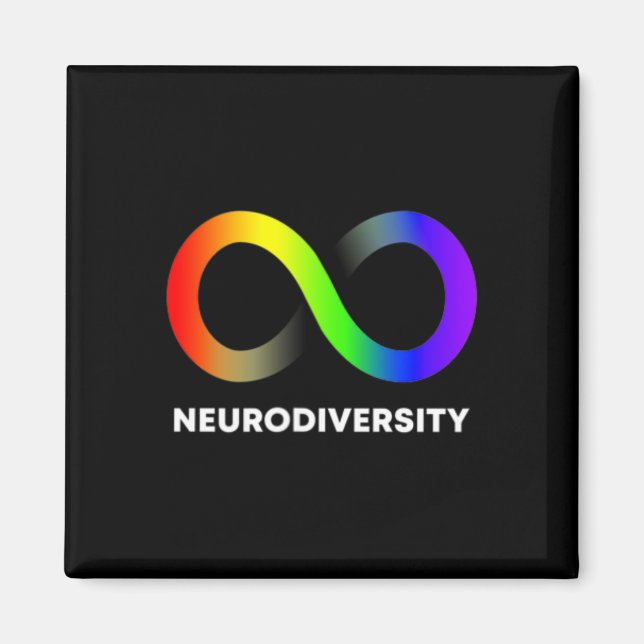 Imã Adotar Neurodiversity Autism Adhd Asd Infinity Ra (Frente)
