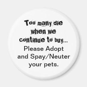 Imã Adote Esterilize/Castrar Animais de Estimação Cita