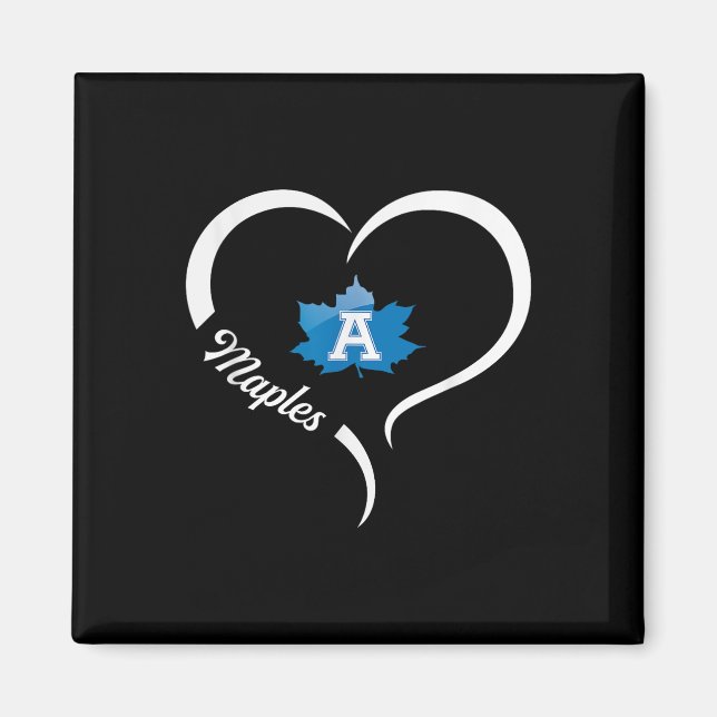 Imã Adrian Maples Logotipo Half Heart Slogan Hs (Frente)