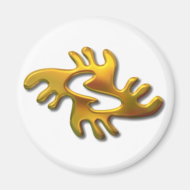 Imã Adrinkra-peace-gold (Frente)