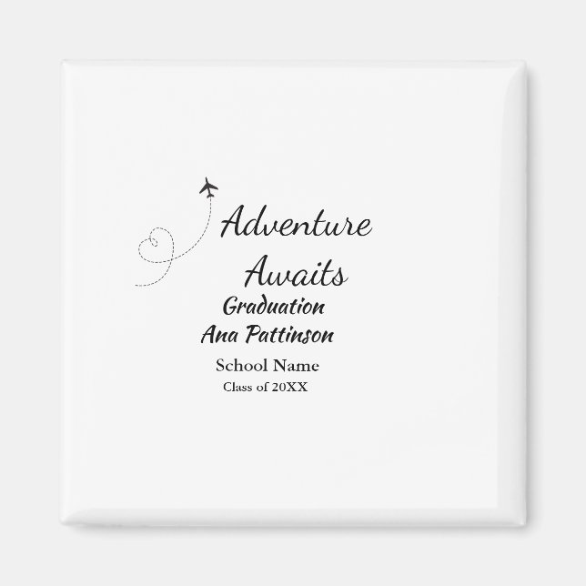 Imã Adventure aguarda a graduação acrescentar nome ano (Frente)