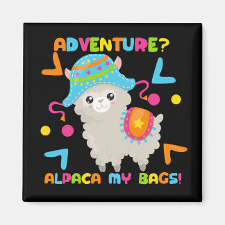 Imã Adventure Alpaca My Bolsas Custa Engraçado