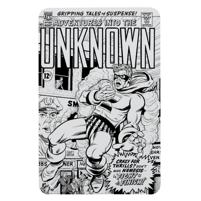 Ímã 'Adventures into the Unknown' Lite Grey Magnet (Vertical)