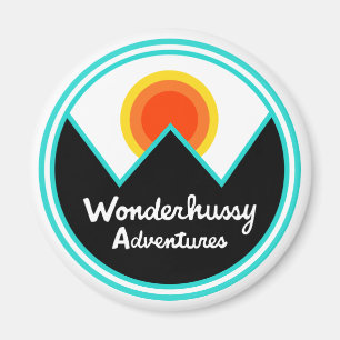 Imã Adventures Wonderhussy Round Retro Sunset