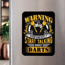Advertência Engraçado - Jogador Dart