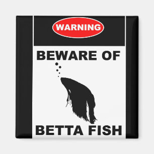 Imã "ADVERTINDO: BEWARE ímã sinal dos PEIXES de BETT