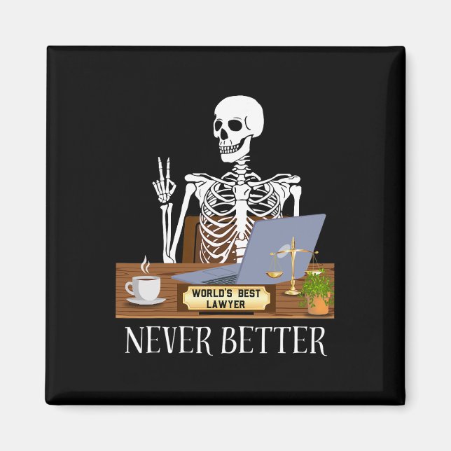 Imã Advogado engraçado de Halloween  (Frente)