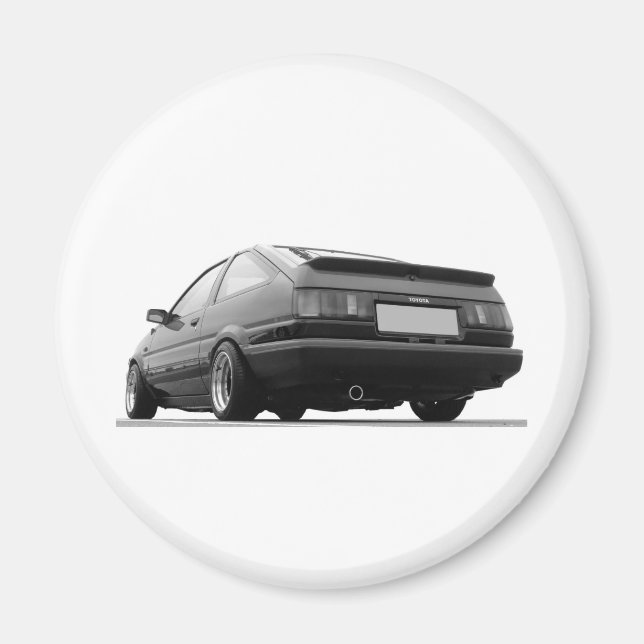 Imã AE86 Preto e Branco (Frente)