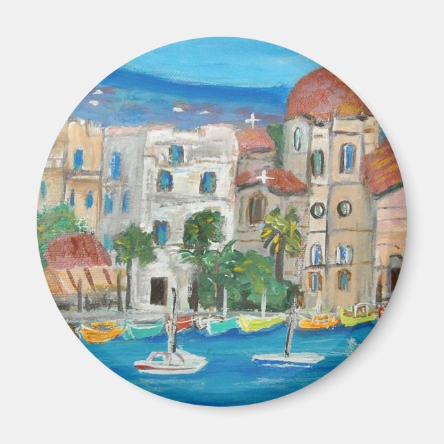 Imã Aegina, Grécia Magnet (Frente)