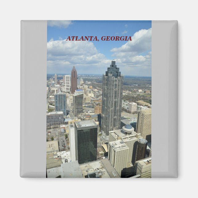 Imã Aerial View of Atlanta, Geórgia (Frente)