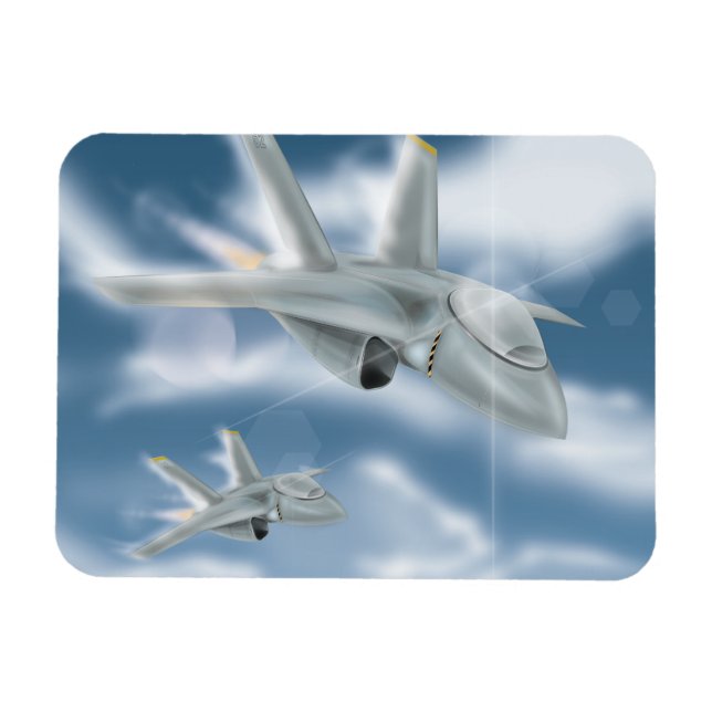 Ímã Aeronave a jato militar (Horizontal)