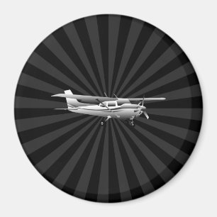 Imã Aeronave Cessna Silhouette Voando Black Burst