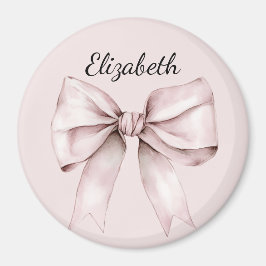 Imã Aesthetic coquette pink bow Personalized Name