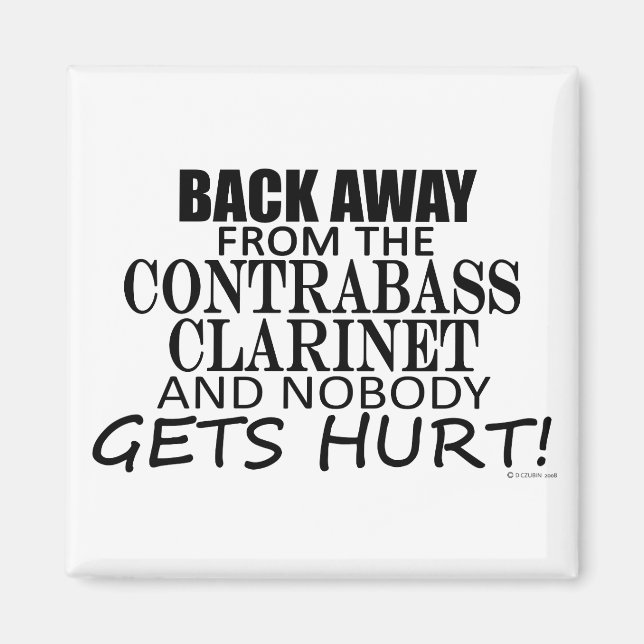 Imã Afastem-Se Da Clarinet Contrabass (Frente)