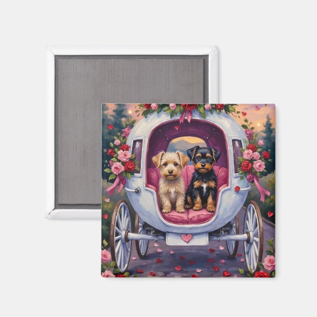 Imã Affenpinscher Dog Valentine's Day (Front/Back)