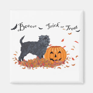 Imã Affenpinscher Halloween