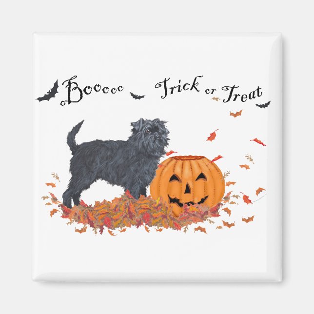 Imã Affenpinscher Halloween (Frente)