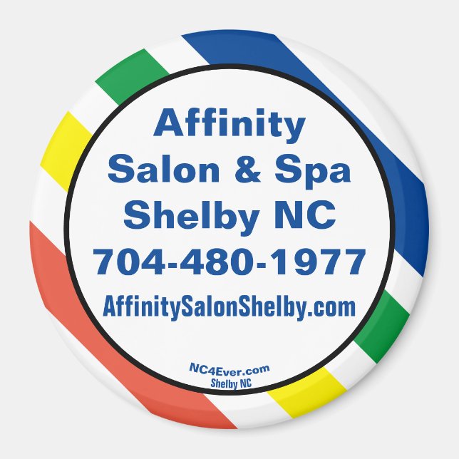 Imã Affinity Salon & Spa Refrigerator Magnet (Frente)