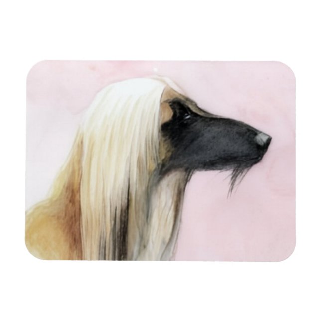 Ímã Afghan Hound Profile Dog Art Greeting Card 5x7 (Horizontal)