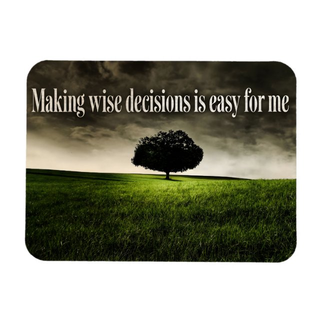 Ímã Afirmação de Motivação "Decisões no Sentido do Faz (Horizontal)