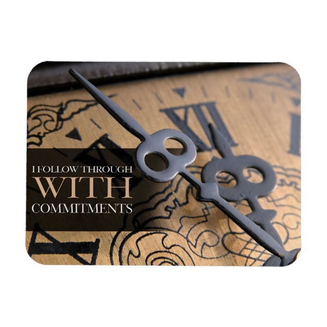 Ímã Afirmação de Motivação "Eu sigo" Flexível (Horizontal)