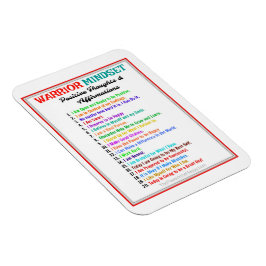 ÍMÃ AFIRMAÇÕES POSITIVAS MAGNET DA MENTALHA DE GUERREI