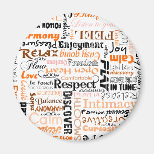 Imã Afirmações sacrais alaranjadas do positivo de