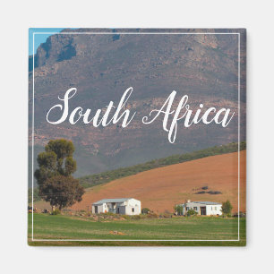 Imã África do Sul Paisagem Rural Mountain Magnet