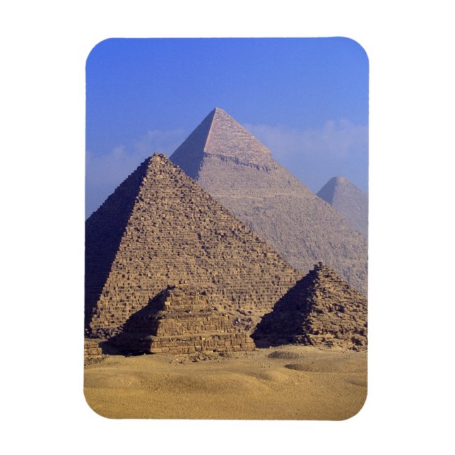 Ímã África, Egito, Cairo, Gizé. Grandes pirâmides (Vertical)