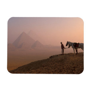 Ímã África, Egito, Cairo, Gizé, pirâmides de Gizé em
